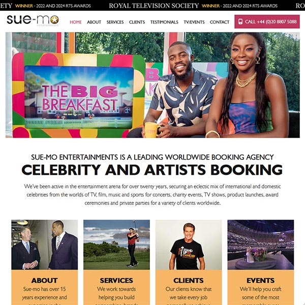 Sue-mo entertainments website